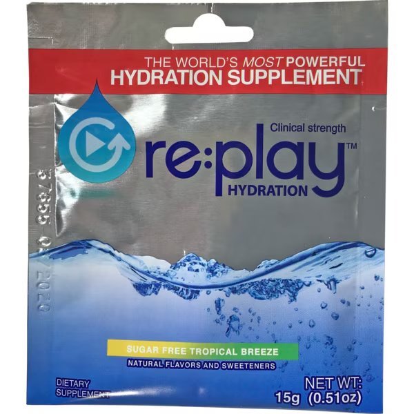 Re:play Hydration Powder, Tropical Breeze, PK500, Hydration Health Products, Mfr#: 31160